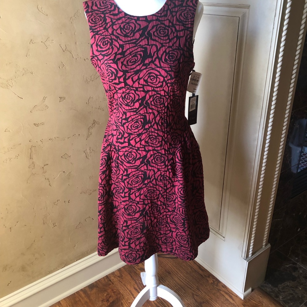 Dex flirty red and black dress.  Christmas or Valentines occasion. Neiman Marcus